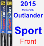 Front Wiper Blade Pack for 2015 Mitsubishi Outlander Sport - Vision Saver