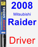 Driver Wiper Blade for 2008 Mitsubishi Raider - Vision Saver