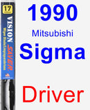 Driver Wiper Blade for 1990 Mitsubishi Sigma - Vision Saver