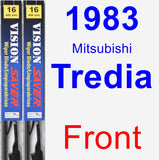 Front Wiper Blade Pack for 1983 Mitsubishi Tredia - Vision Saver