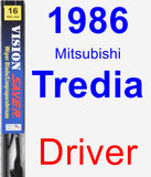 Driver Wiper Blade for 1986 Mitsubishi Tredia - Vision Saver