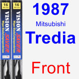 Front Wiper Blade Pack for 1987 Mitsubishi Tredia - Vision Saver