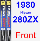 Front Wiper Blade Pack for 1980 Nissan 280ZX - Vision Saver