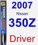 Driver Wiper Blade for 2007 Nissan 350Z - Vision Saver