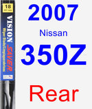 Rear Wiper Blade for 2007 Nissan 350Z - Vision Saver