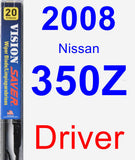 Driver Wiper Blade for 2008 Nissan 350Z - Vision Saver