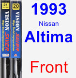 Front Wiper Blade Pack for 1993 Nissan Altima - Vision Saver