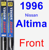 Front Wiper Blade Pack for 1996 Nissan Altima - Vision Saver