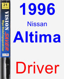 Driver Wiper Blade for 1996 Nissan Altima - Vision Saver