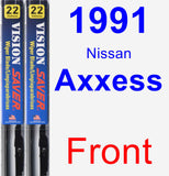 Front Wiper Blade Pack for 1991 Nissan Axxess - Vision Saver