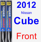 Front Wiper Blade Pack for 2012 Nissan Cube - Vision Saver