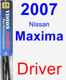 Driver Wiper Blade for 2007 Nissan Maxima - Vision Saver