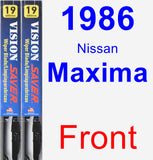 Front Wiper Blade Pack for 1986 Nissan Maxima - Vision Saver