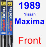 Front Wiper Blade Pack for 1989 Nissan Maxima - Vision Saver