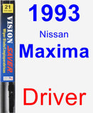 Driver Wiper Blade for 1993 Nissan Maxima - Vision Saver