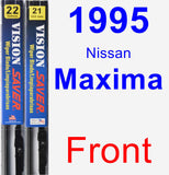 Front Wiper Blade Pack for 1995 Nissan Maxima - Vision Saver