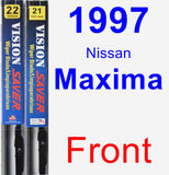 Front Wiper Blade Pack for 1997 Nissan Maxima - Vision Saver