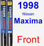 Front Wiper Blade Pack for 1998 Nissan Maxima - Vision Saver