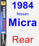 Rear Wiper Blade for 1984 Nissan Micra - Vision Saver