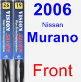Front Wiper Blade Pack for 2006 Nissan Murano - Vision Saver
