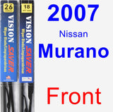 Front Wiper Blade Pack for 2007 Nissan Murano - Vision Saver
