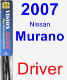 Driver Wiper Blade for 2007 Nissan Murano - Vision Saver