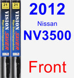 Front Wiper Blade Pack for 2012 Nissan NV3500 - Vision Saver