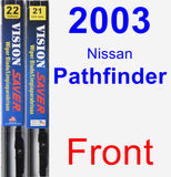 Front Wiper Blade Pack for 2003 Nissan Pathfinder - Vision Saver