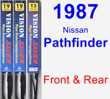 Front & Rear Wiper Blade Pack for 1987 Nissan Pathfinder - Vision Saver