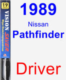 Driver Wiper Blade for 1989 Nissan Pathfinder - Vision Saver