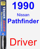 Driver Wiper Blade for 1990 Nissan Pathfinder - Vision Saver