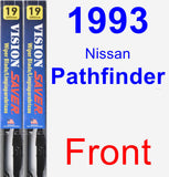 Front Wiper Blade Pack for 1993 Nissan Pathfinder - Vision Saver