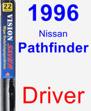 Driver Wiper Blade for 1996 Nissan Pathfinder - Vision Saver