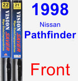 Front Wiper Blade Pack for 1998 Nissan Pathfinder - Vision Saver