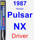 Driver Wiper Blade for 1987 Nissan Pulsar NX - Vision Saver