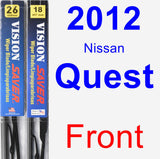 Front Wiper Blade Pack for 2012 Nissan Quest - Vision Saver