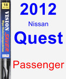 Passenger Wiper Blade for 2012 Nissan Quest - Vision Saver