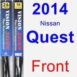 Front Wiper Blade Pack for 2014 Nissan Quest - Vision Saver