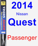 Passenger Wiper Blade for 2014 Nissan Quest - Vision Saver