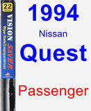 Passenger Wiper Blade for 1994 Nissan Quest - Vision Saver