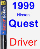 Driver Wiper Blade for 1999 Nissan Quest - Vision Saver