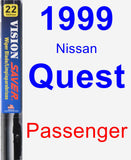 Passenger Wiper Blade for 1999 Nissan Quest - Vision Saver