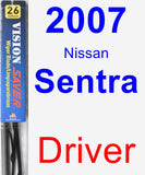 Driver Wiper Blade for 2007 Nissan Sentra - Vision Saver