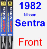 Front Wiper Blade Pack for 1982 Nissan Sentra - Vision Saver