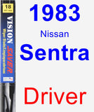 Driver Wiper Blade for 1983 Nissan Sentra - Vision Saver