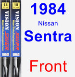 Front Wiper Blade Pack for 1984 Nissan Sentra - Vision Saver