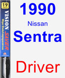 Driver Wiper Blade for 1990 Nissan Sentra - Vision Saver