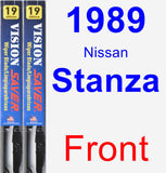 Front Wiper Blade Pack for 1989 Nissan Stanza - Vision Saver