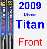 Front Wiper Blade Pack for 2009 Nissan Titan - Vision Saver