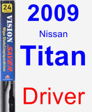 Driver Wiper Blade for 2009 Nissan Titan - Vision Saver